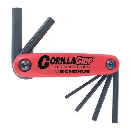 6 Piece Metric Fold-Up Hex Key Set, 12595 MPN:12595