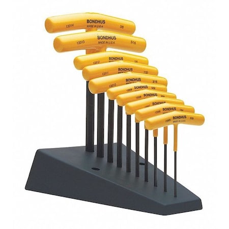 10 Piece SAE T-Shape Hex Key Set, 13390 MPN:13390