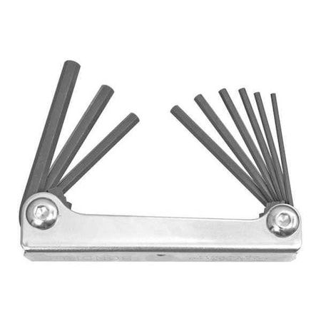 9 Piece SAE Fold-Up Hex Key Set, 14589 MPN:14589