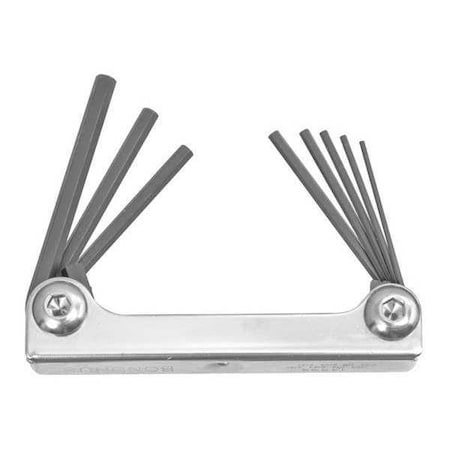 8 Piece SAE Fold-Up Hex Key Set, 14590 MPN:14590