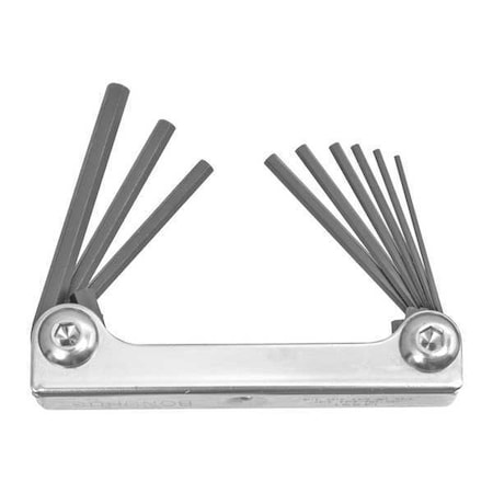 9 Piece SAE Fold-Up Hex Key Set, 14591 MPN:14591