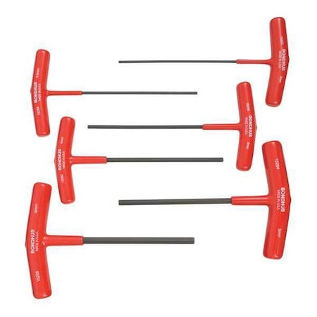 6 Piece Metric T-Shape Hex Key Set, 15248 MPN:15248