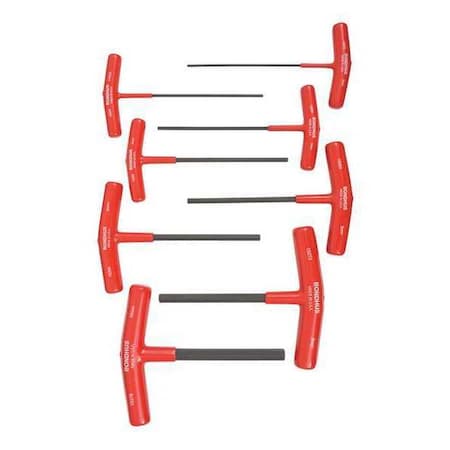 8 Piece Metric T-Shape Hex Key Set, 15287 MPN:15287