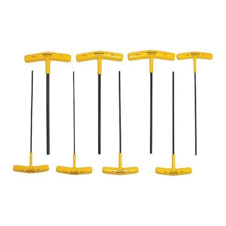 8 Piece SAE T-Shape Hex Key Set, 15332 MPN:15332
