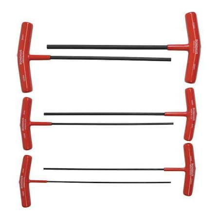 6 Piece Metric T-Shape Hex Key Set, 15348 MPN:15348
