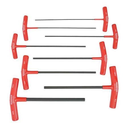 8 Piece Metric T-Shape Hex Key Set, 15387 MPN:15387