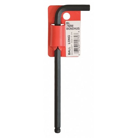 Metric L-Shape Ball Hex Key Hex Key, 7 mm Tip Size MPN:15770