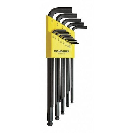 13 Piece SAE L-Shape Hex Key Set, 16037 MPN:16037