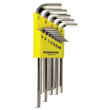 9 Piece Metric L-Shape Hex Key Set, 16299 MPN:16299