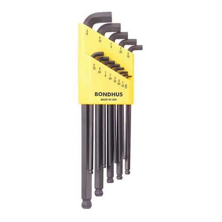 13 Piece SAE L-Shape Hex Key Set, 16537 MPN:16537