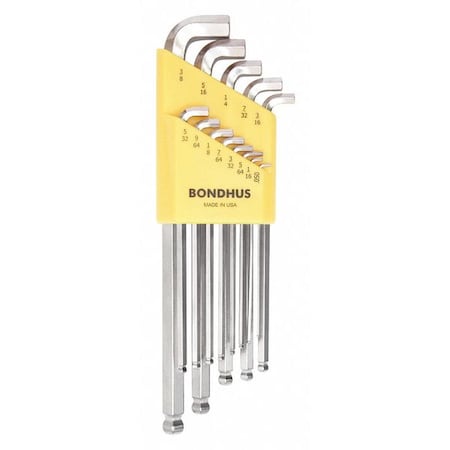13 Piece SAE L-Shape Hex Key Set, 16737 MPN:16737