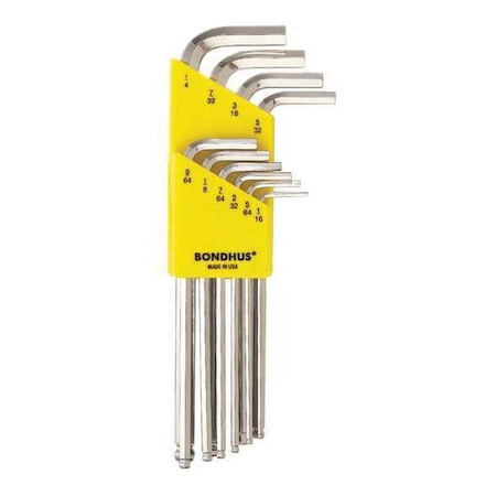 10 Piece SAE L-Shape Hex Key Set, 16938 MPN:16938