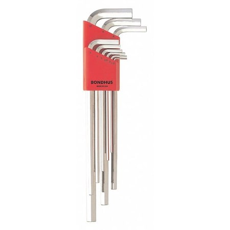 9 Piece Metric L-Shape Hex Key Set, 17199 MPN:17199