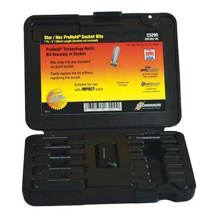 7 Piece Torx®/ Metric Star / Hex Bits Key Set MPN:23290