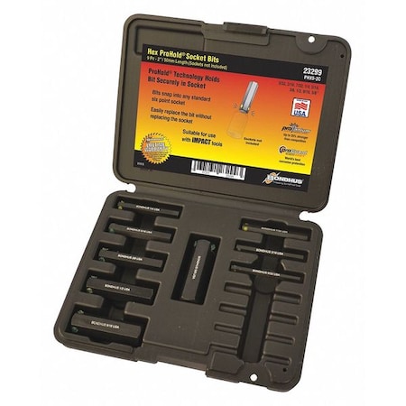 ProHold Hex Bit Socket Set, 9 pcs MPN:23299