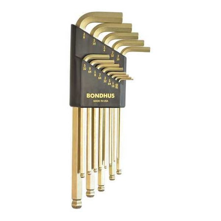 13 Piece SAE L-Shape Hex Key Set, 37937 MPN:37937