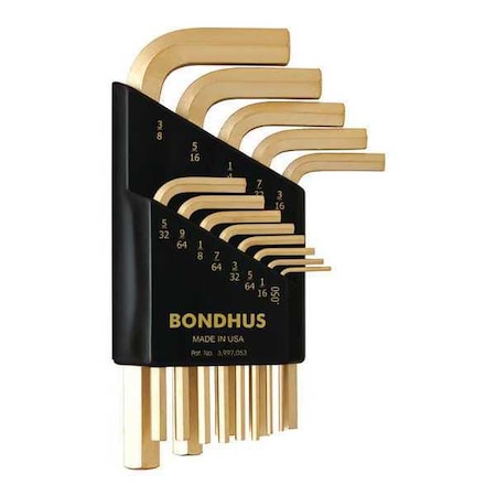 13 Piece SAE L-Shape Hex Key Set, 38237 MPN:38237