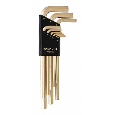 9 Piece Metric L-Shape Hex Key Set, 39199 MPN:39199
