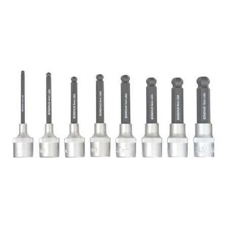 Ball End Socket Bit Set, Metric, 8 pcs MPN:43487