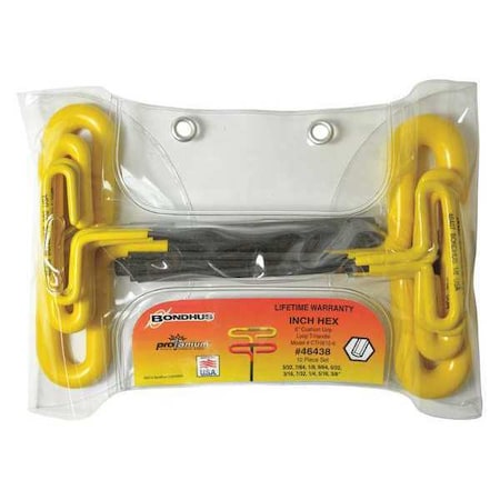 10 Piece SAE T-Shape Hex Key Set, 46438 MPN:46438
