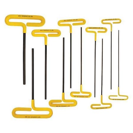 10 Piece SAE T-Shape Hex Key Set, 46538 MPN:46538