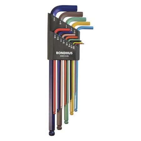 13 Piece SAE L-Shape Hex Key Set, 69637 MPN:69637