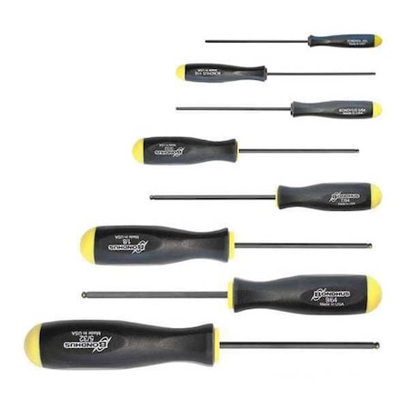 Screwdriver Set, Prohold Ball End, 8 pcs MPN:74632