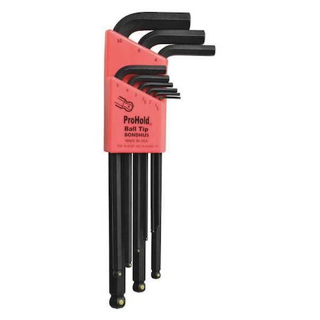 9 Piece Metric L-Shape Hex Key Set, 74999 MPN:74999