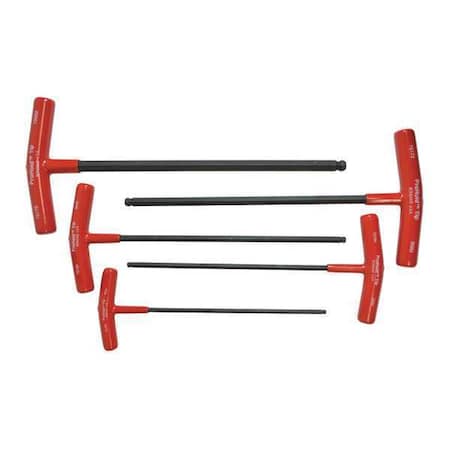 5 Piece Metric T-Shape Hex Key Set, 75148 MPN:75148