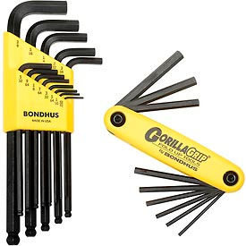 Bondhus 14189 Bonus Pack - Balldriver L-wrench Set 10937 & Gorilla Grip Fold-up Set 12589 14189