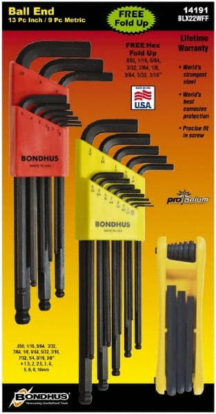 31 Piece L-Wrench/Fold-Up Combo Hex Key Set MPN:14191