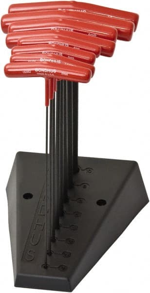 8 Piece, T-Handle Cushion Grip Hex Key Set MPN:15389