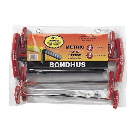 Btx 80MM 8PC. T-Handle Hex Set Balldriver MPN:13187