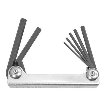 Set 7 Hex Metal Handle Fold-Up Tools 1.5-6MM MPN:14592