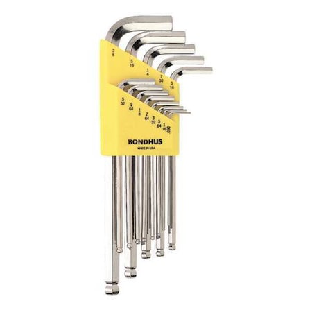 13PC Briteguard Balldriver L-Wrench Set .050-3/8 MPN:16937