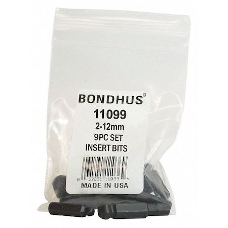 BIX9MM 9PC.BALLDRIVER Insert Bit Set 2MM-12MM MPN:11099