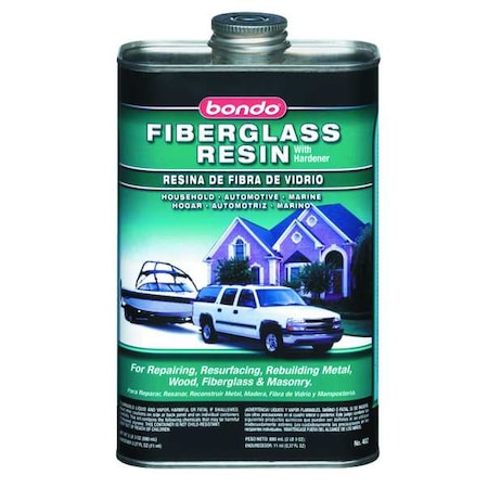Fiberglass Resin, 1 qt, Can, Light Straw MPN:402