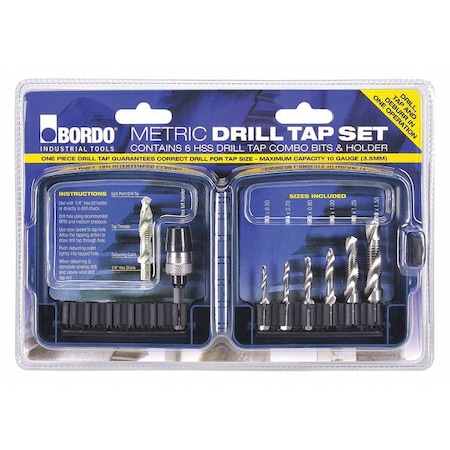 Drill and Tap Combo, 3/4/5/6/8/10 Coarse MPN:3010-S1