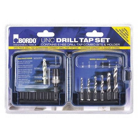 Drill and Tap Combo, 8/10/12G, Spiral MPN:3011-S1