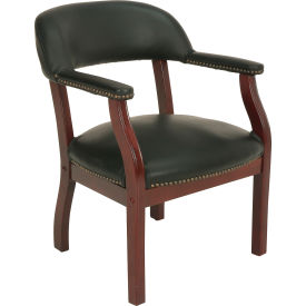 Boss Conference Chair with Arms - Vinyl - Black B9540-BK