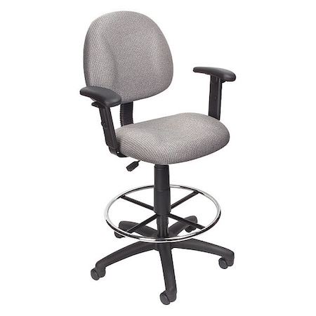 Drafting Stool (B315-Gy) W/Footring And Adjustable Arms MPN:B1616-GY