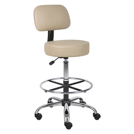 Caressoft Medical/Drafting Stool W/ Back Cushion MPN:B16245-BG