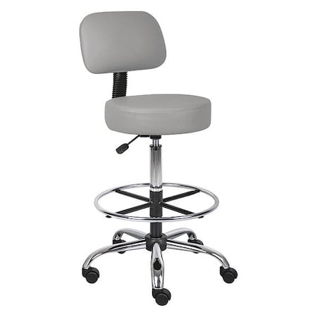 Caressoft Medical/Drafting Stool W/ Back Cushion MPN:B16245-GY