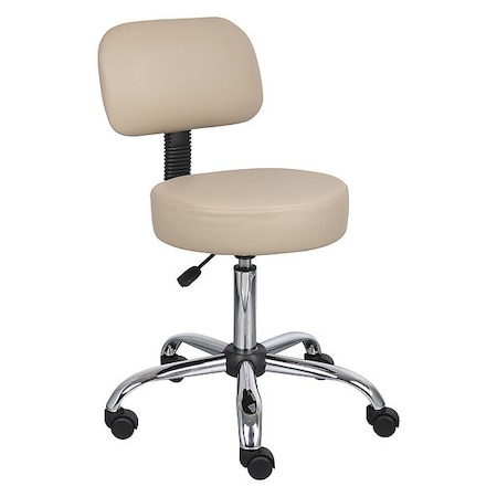 Beige Caressoft Medical Stool W/ Back Cushion MPN:B245-BG