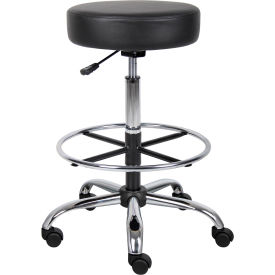 Boss Medical Stool with Footring - Vinyl - Black B16240-BK