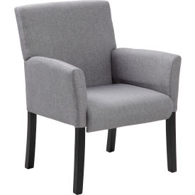 Boss Contemporary Linen Guest Chair Medium Gray B659-MG