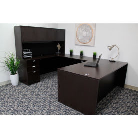 Boss® Executive U-Shaped Desk with Single Pedestal Drawer Unit 96