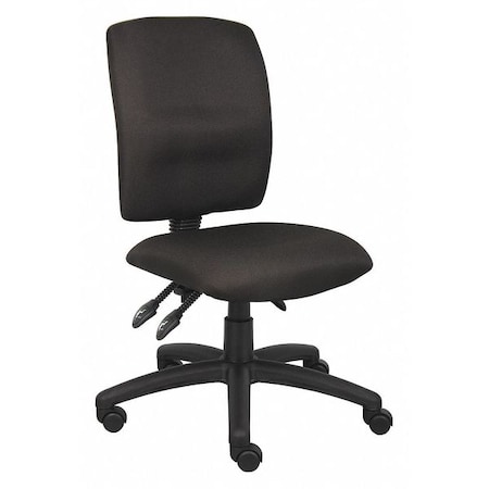 Fabric Task Chair, 21 1/2-, Armless, Black MPN:B3035-BK