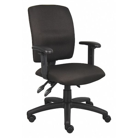 Fabric Task Chair, 21 1/2-, Adjustable, Black MPN:B3036-BK