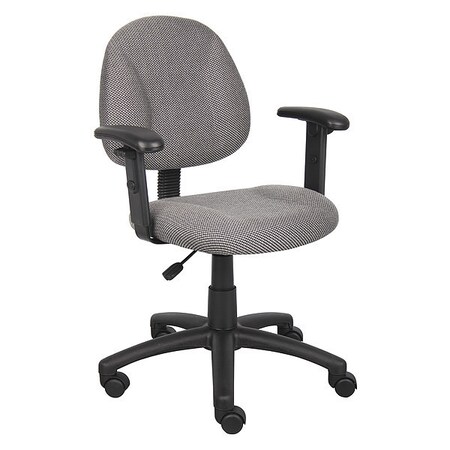 B316 Posture Deluxe Office Task Chair, Gray Back, 25 in W 25